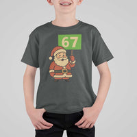 67 Christmas T Shirt For Kid Funny Six Seven Meme Brainrot Santa Claus Boys - Wonder Print Shop