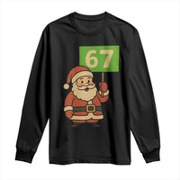 67 Christmas Long Sleeve Shirt Funny Six Seven Meme Brainrot Santa Claus Boys - Wonder Print Shop