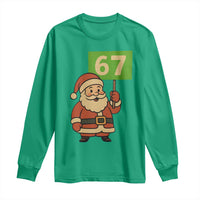 67 Christmas Long Sleeve Shirt Funny Six Seven Meme Brainrot Santa Claus Boys - Wonder Print Shop