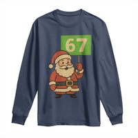 67 Christmas Long Sleeve Shirt Funny Six Seven Meme Brainrot Santa Claus Boys - Wonder Print Shop