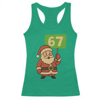 67 Christmas Racerback Tank Top Funny Six Seven Meme Brainrot Santa Claus Boys - Wonder Print Shop