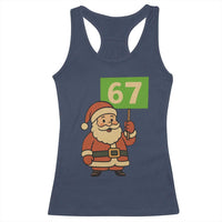 67 Christmas Racerback Tank Top Funny Six Seven Meme Brainrot Santa Claus Boys - Wonder Print Shop
