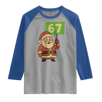 67 Christmas Raglan Shirt Funny Six Seven Meme Brainrot Santa Claus Boys - Wonder Print Shop