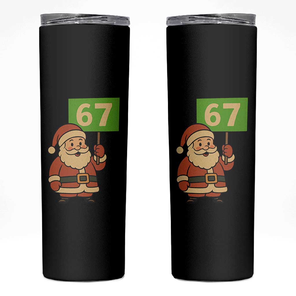 67 Christmas Skinny Tumbler Funny Six Seven Meme Brainrot Santa Claus Boys - Wonder Print Shop