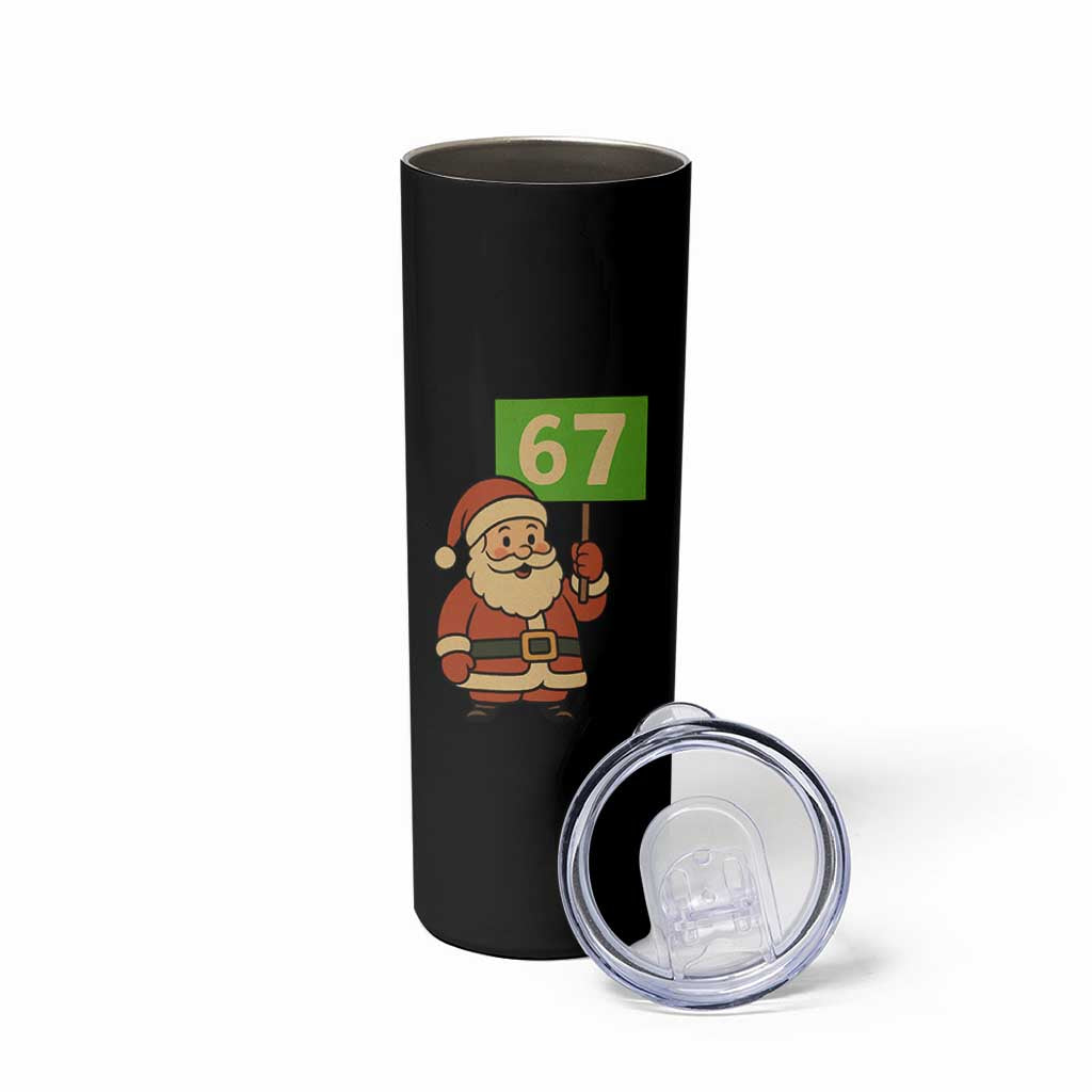 67 Christmas Skinny Tumbler Funny Six Seven Meme Brainrot Santa Claus Boys - Wonder Print Shop