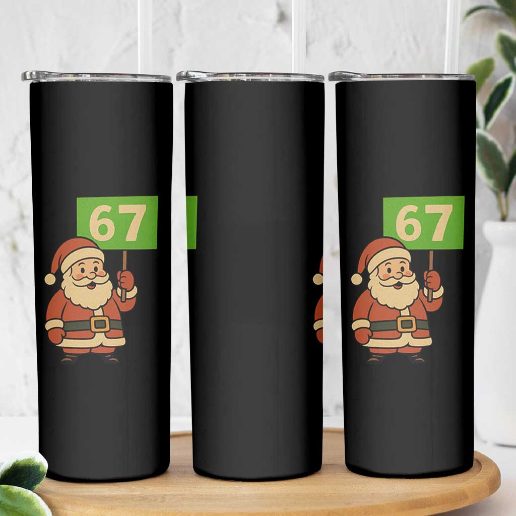 67 Christmas Skinny Tumbler Funny Six Seven Meme Brainrot Santa Claus Boys - Wonder Print Shop