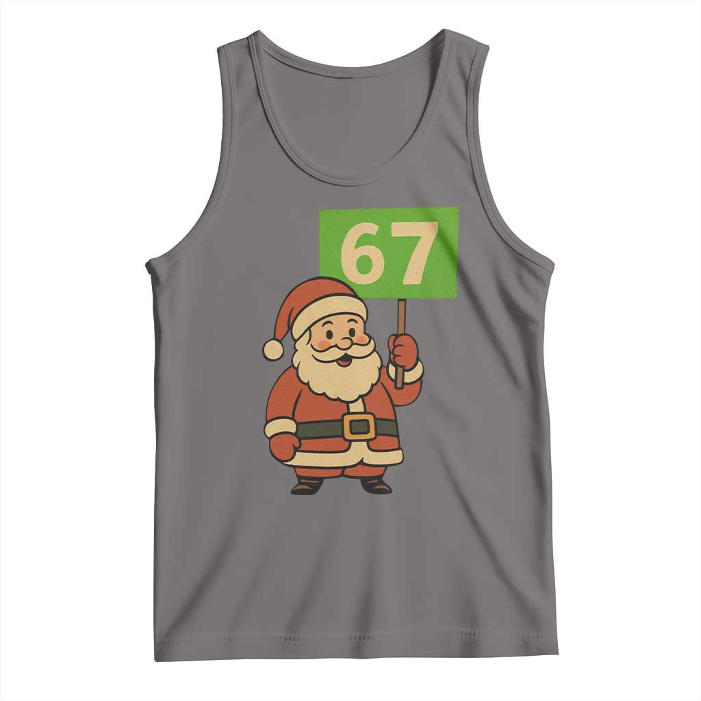 67 Christmas Tank Top Funny Six Seven Meme Brainrot Santa Claus Boys - Wonder Print Shop