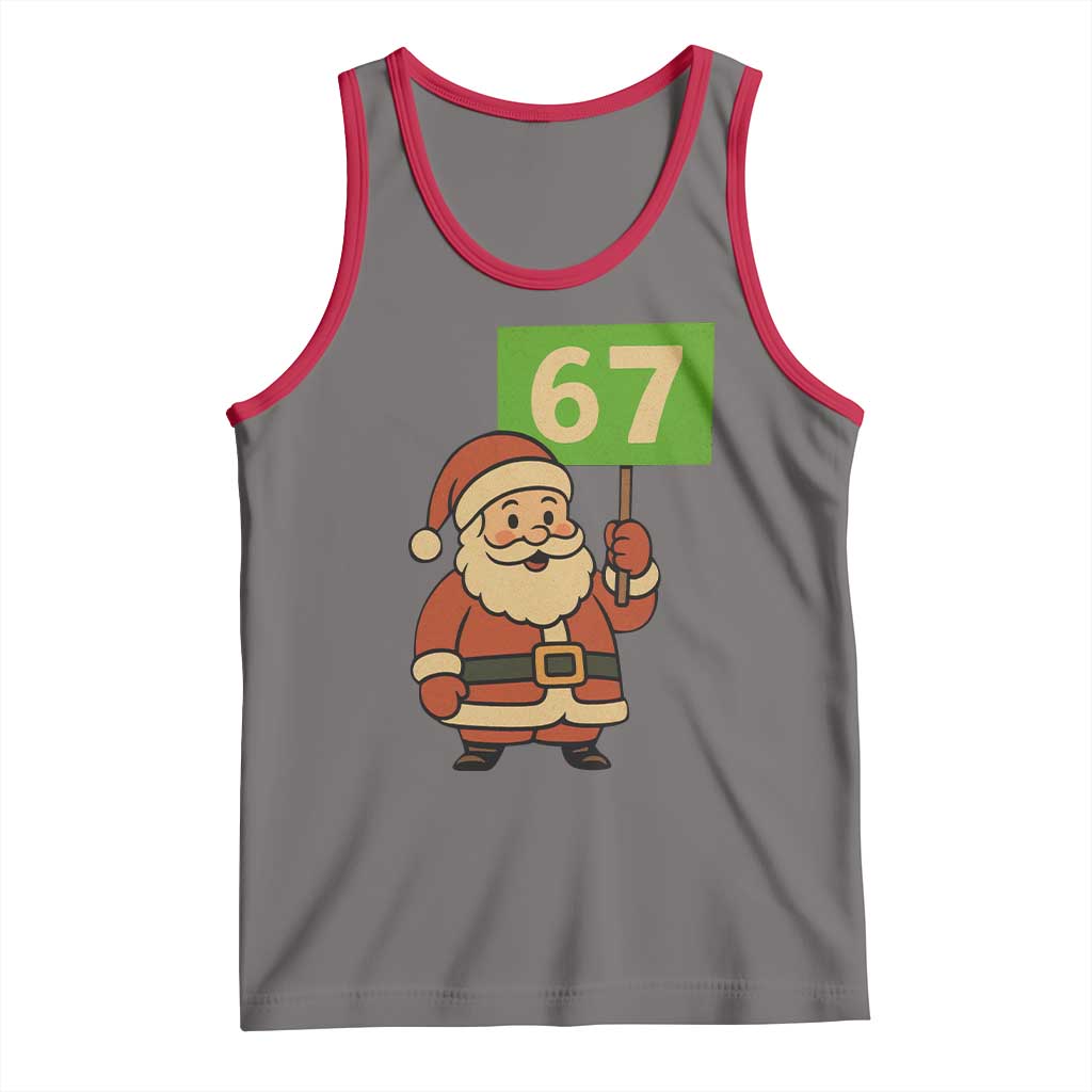 67 Christmas Tank Top Funny Six Seven Meme Brainrot Santa Claus Boys - Wonder Print Shop