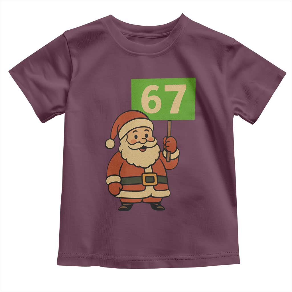 67 Christmas Toddler T Shirt Funny Six Seven Meme Brainrot Santa Claus Boys - Wonder Print Shop