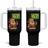 67 Christmas Tumbler With Handle Funny Six Seven Meme Brainrot Santa Claus Boys - Wonder Print Shop