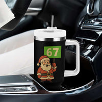 67 Christmas Tumbler With Handle Funny Six Seven Meme Brainrot Santa Claus Boys - Wonder Print Shop