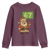 67 Christmas Youth Sweatshirt Funny Six Seven Meme Brainrot Santa Claus Boys - Wonder Print Shop