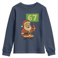 67 Christmas Youth Sweatshirt Funny Six Seven Meme Brainrot Santa Claus Boys - Wonder Print Shop