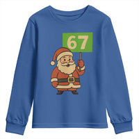 67 Christmas Youth Sweatshirt Funny Six Seven Meme Brainrot Santa Claus Boys - Wonder Print Shop