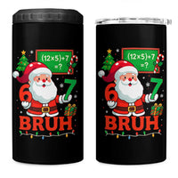 67 Teacher Christmas 4 in 1 Can Cooler Tumbler Santa Six Seven Meme Math Equation Bruh - Wonder Print Shop