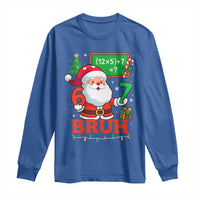 67 Teacher Christmas Long Sleeve Shirt Santa Six Seven Meme Math Equation Bruh - Wonder Print Shop