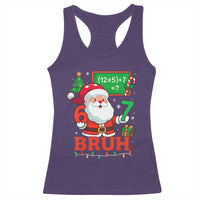 67 Teacher Christmas Racerback Tank Top Santa Six Seven Meme Math Equation Bruh - Wonder Print Shop