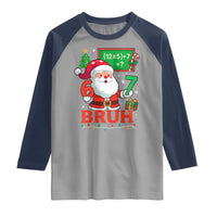 67 Teacher Christmas Raglan Shirt Santa Six Seven Meme Math Equation Bruh - Wonder Print Shop