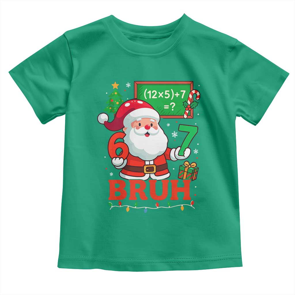 67 Teacher Christmas Toddler T Shirt Santa Six Seven Meme Math Equation Bruh - Wonder Print Shop