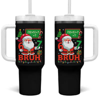 67 Teacher Christmas Tumbler With Handle Santa Six Seven Meme Math Equation Bruh - Wonder Print Shop
