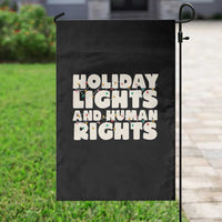Holiday Lights Human Rights Christmas Garden Flag - Wonder Print Shop