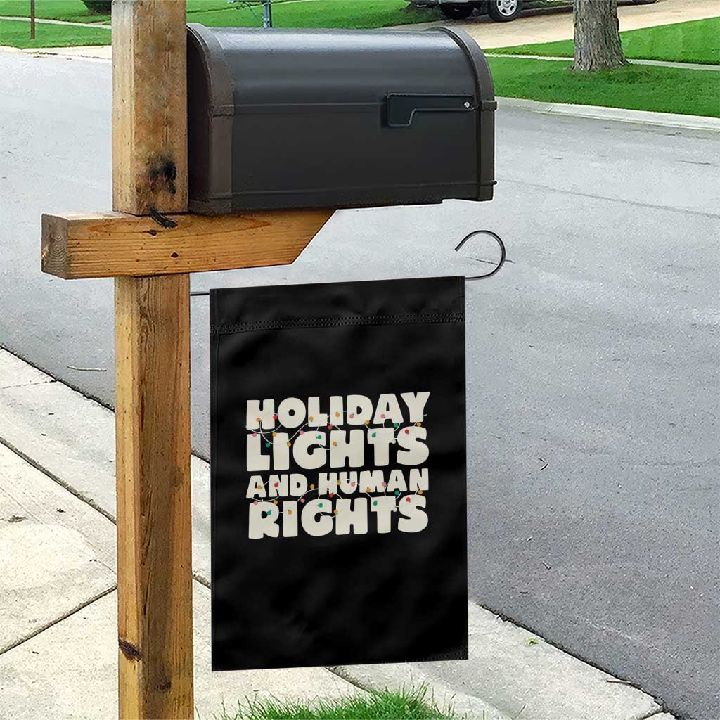 Holiday Lights Human Rights Christmas Garden Flag - Wonder Print Shop