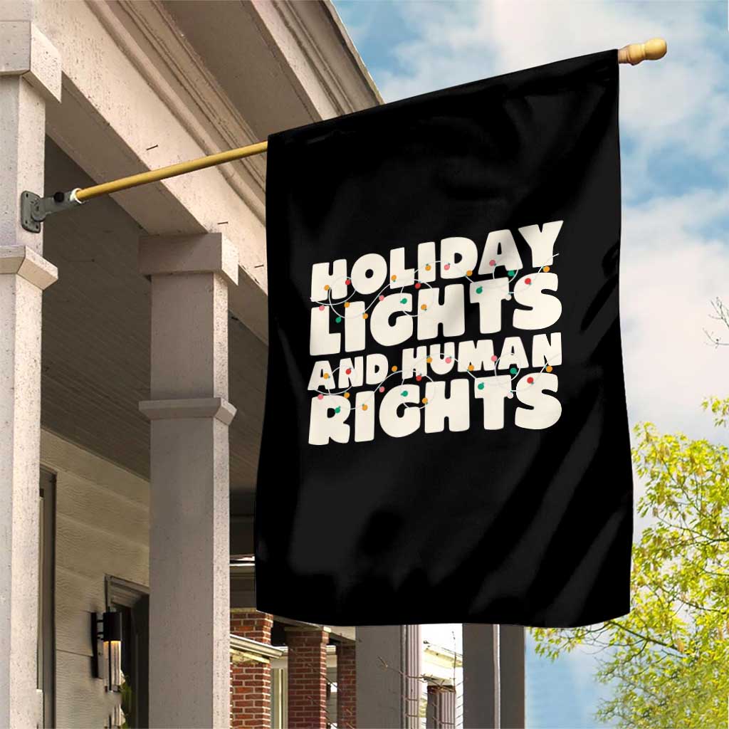 Holiday Lights Human Rights Christmas Garden Flag - Wonder Print Shop