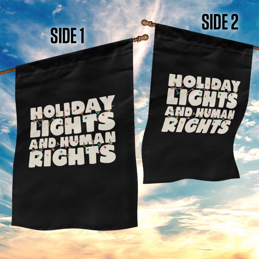 Holiday Lights Human Rights Christmas Garden Flag - Wonder Print Shop