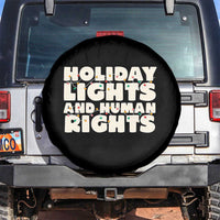 Holiday Lights Human Rights Christmas Spare Tire Cover - Wonder Print Shop
