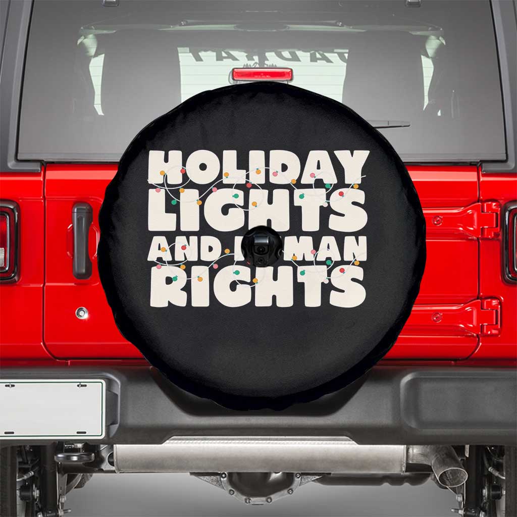 Holiday Lights Human Rights Christmas Spare Tire Cover - Wonder Print Shop