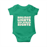 Holiday Lights Human Rights Christmas Baby Onesie - Wonder Print Shop