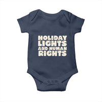 Holiday Lights Human Rights Christmas Baby Onesie - Wonder Print Shop