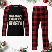 Holiday Lights Human Rights Christmas Plaid Pajama Set - Wonder Print Shop