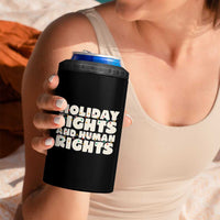 Holiday Lights Human Rights Christmas 4 in 1 Can Cooler Tumbler - Wonder Print Shop