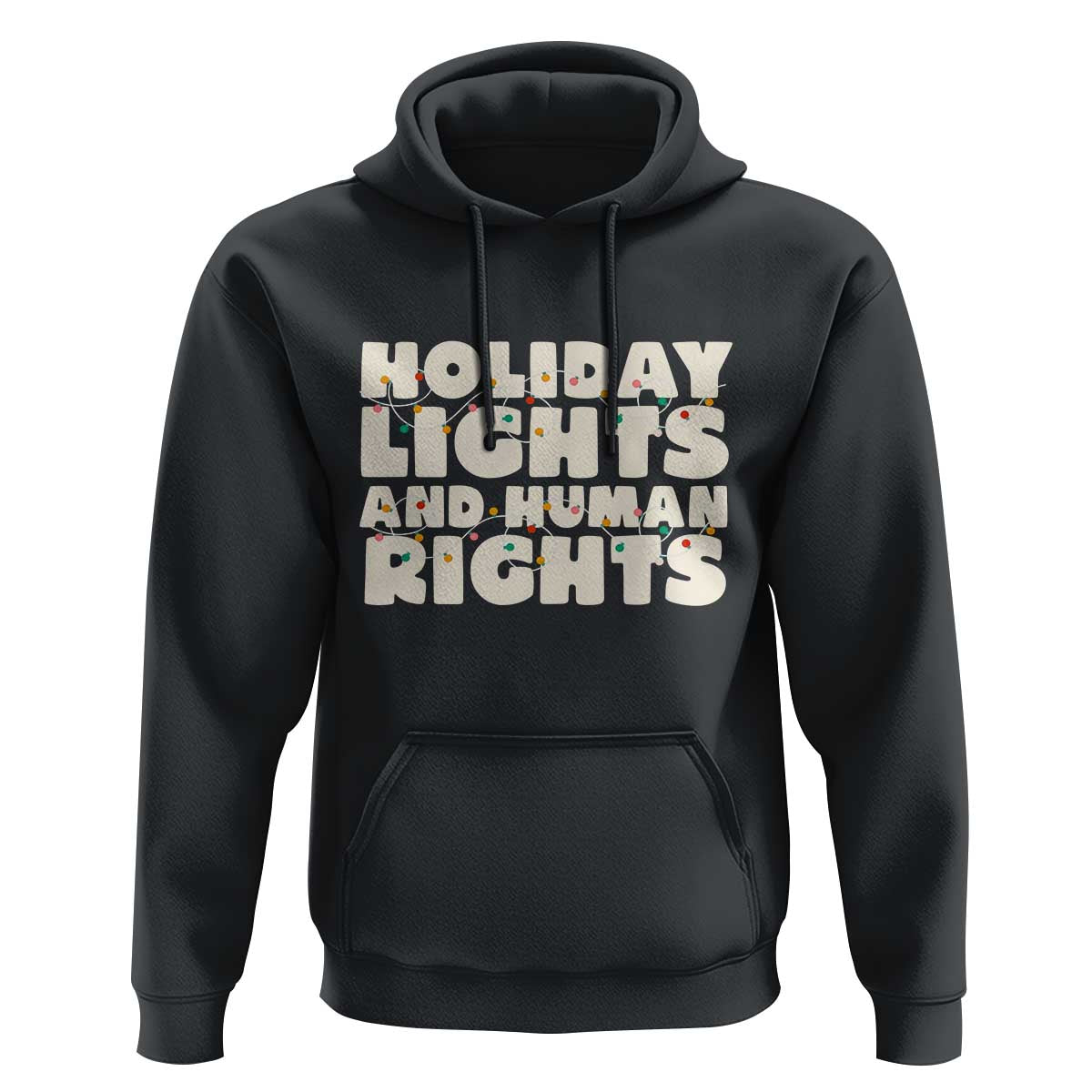 Holiday Lights Human Rights Christmas Hoodie - Wonder Print Shop