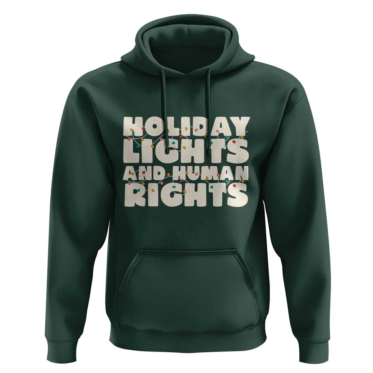 Holiday Lights Human Rights Christmas Hoodie - Wonder Print Shop