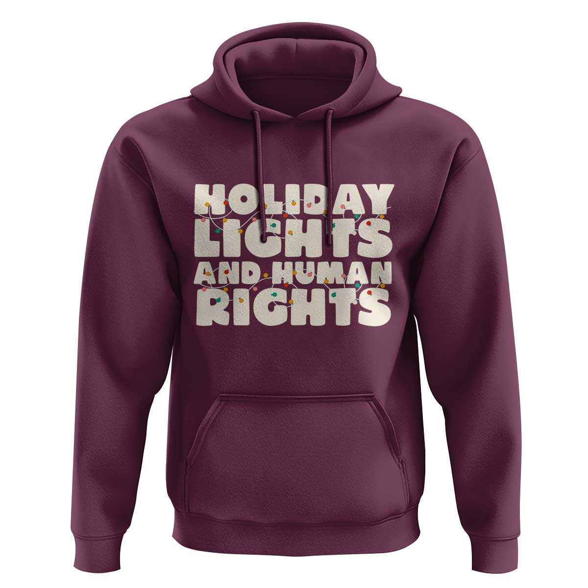 Holiday Lights Human Rights Christmas Hoodie - Wonder Print Shop