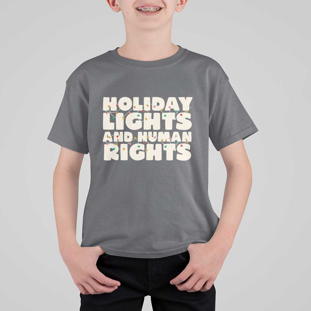 Holiday Lights Human Rights Christmas T Shirt For Kid - Wonder Print Shop