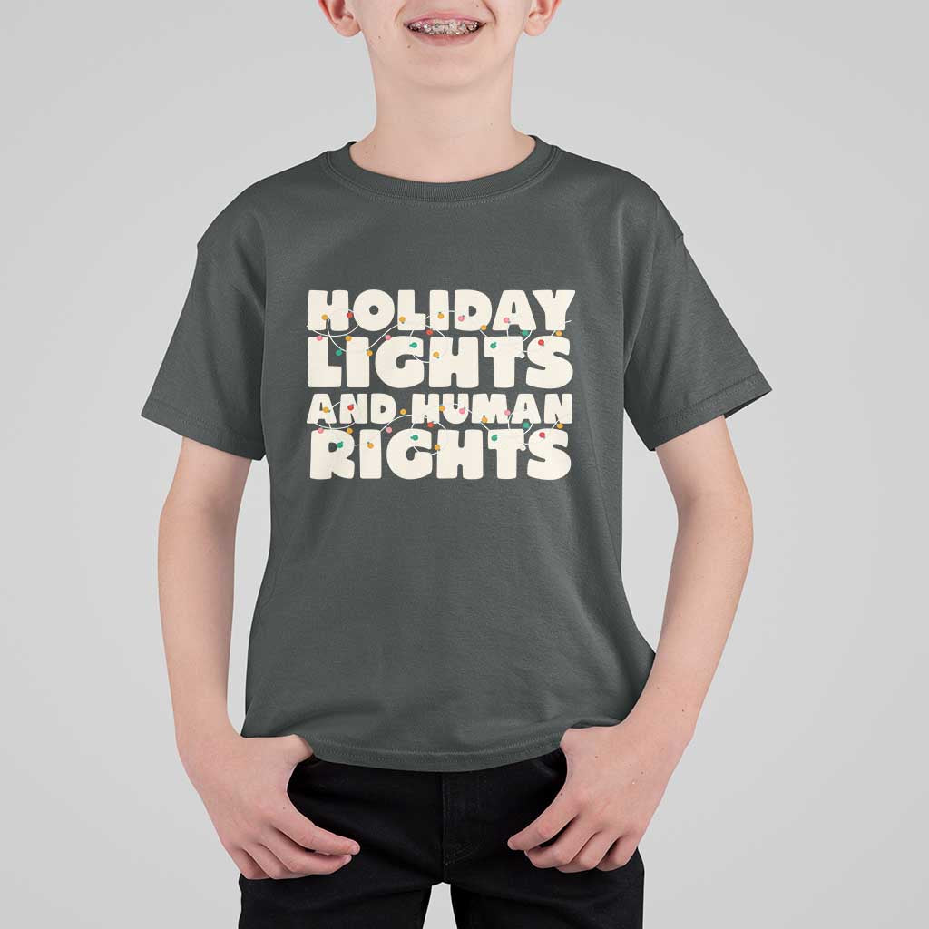 Holiday Lights Human Rights Christmas T Shirt For Kid - Wonder Print Shop