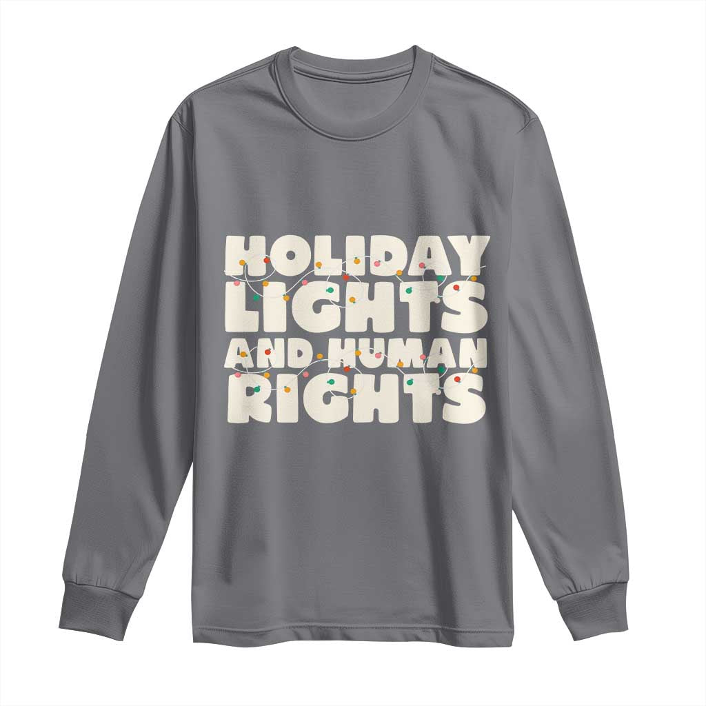 Holiday Lights Human Rights Christmas Long Sleeve Shirt - Wonder Print Shop