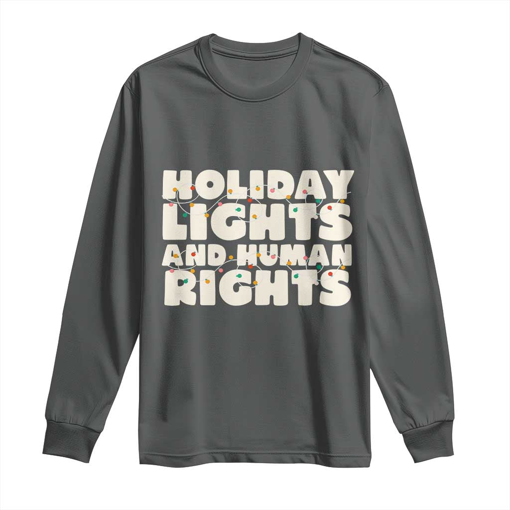 Holiday Lights Human Rights Christmas Long Sleeve Shirt - Wonder Print Shop