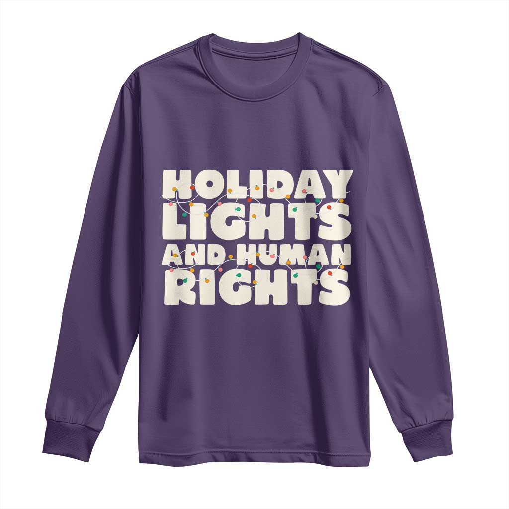 Holiday Lights Human Rights Christmas Long Sleeve Shirt - Wonder Print Shop