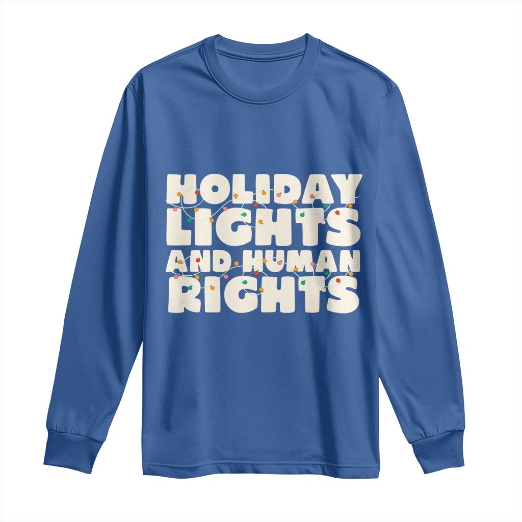 Holiday Lights Human Rights Christmas Long Sleeve Shirt - Wonder Print Shop