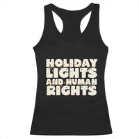 Holiday Lights Human Rights Christmas Racerback Tank Top - Wonder Print Shop
