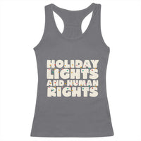 Holiday Lights Human Rights Christmas Racerback Tank Top - Wonder Print Shop