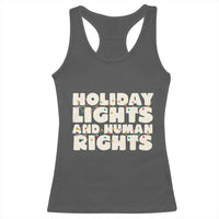 Holiday Lights Human Rights Christmas Racerback Tank Top - Wonder Print Shop