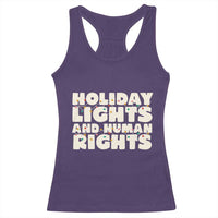 Holiday Lights Human Rights Christmas Racerback Tank Top - Wonder Print Shop