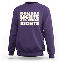 Holiday Lights Human Rights Christmas Sweatshirt - Wonder Print Shop