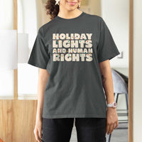 Holiday Lights Human Rights Christmas T Shirt For Women - Wonder Print Shop
