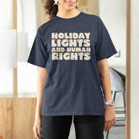 Holiday Lights Human Rights Christmas T Shirt For Women - Wonder Print Shop